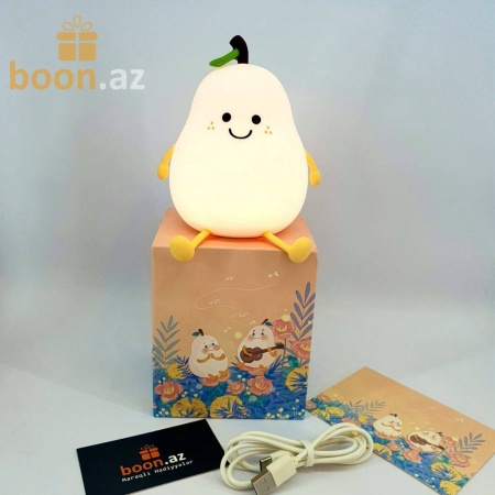 Милый силиконовый ночник "Груша"